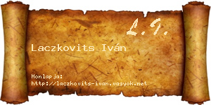 Laczkovits Iván névjegykártya