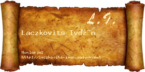 Laczkovits Iván névjegykártya